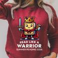 Summer Reading 2026 Book Reader Librarian Prize Warrior Raglan Sleeve Sweatshirt Heather Dust