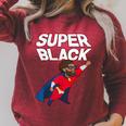 Superhero Pride Comic Book Lover African American Dad Raglan Sleeve Sweatshirt Heather Dust