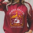 Suriel Tea Co Hot Or Cold Always Fresh Reader Book Lover Raglan Sleeve Sweatshirt Heather Dust