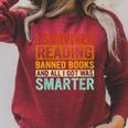 I Survived Reading Banned Books Bookaholic Book Lovers Raglan Sleeve Sweatshirt Heather Dust