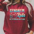 Synonym Rolls Grammar Teacher Literature Book Vocabulary For Men Women Kids Raglan Sleeve Sweatshirt Heather Dust Synonym Rolls Grammar Teacher Literature Book Vocabulary For Men Women Kids Raglan Sleeve Sweatshirt Heather Dust