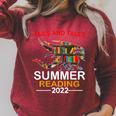 Tails And Tales Summer Reading 2022 Book Reading Teen Dragon Raglan Sleeve Sweatshirt Heather Dust Tails And Tales Summer Reading 2022 Book Reading Teen Dragon Raglan Sleeve Sweatshirt Heather Dust