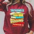 Tatyana's Reading Shirt Personalized Book Reading Raglan Sleeve Sweatshirt Heather Dust Tatyana's Reading Shirt Personalized Book Reading Raglan Sleeve Sweatshirt Heather Dust