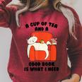 Tea A Cup Of Tea And A Good Book Is What I Need Cat Men Women Kids Raglan Sleeve Sweatshirt Heather Dust Tea A Cup Of Tea And A Good Book Is What I Need Cat Men Women Kids Raglan Sleeve Sweatshirt Heather Dust