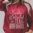 Tea Drinker Easily Distracted By Tea And Books Raglan Sleeve Sweatshirt Heather Dust Tea Drinker Easily Distracted By Tea And Books Raglan Sleeve Sweatshirt Heather Dust