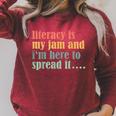 Teaching Fun Literacy Is My Jam Librarian Book Lover Teacher Raglan Sleeve Sweatshirt Heather Dust Teaching Fun Literacy Is My Jam Librarian Book Lover Teacher Raglan Sleeve Sweatshirt Heather Dust