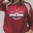 Team Oxford Comma Grammar Book Lovers Raglan Sleeve Sweatshirt Heather Dust Team Oxford Comma Grammar Book Lovers Raglan Sleeve Sweatshirt Heather Dust