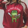 Test Day Grumpy Frog Book WE Test AT Dawn Fantasy Raglan Sleeve Sweatshirt Heather Dust Test Day Grumpy Frog Book WE Test AT Dawn Fantasy Raglan Sleeve Sweatshirt Heather Dust