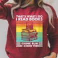 That's What I Do I Read Book I Drink Rum & I Know Things Raglan Sleeve Sweatshirt Heather Dust
