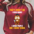 That's What I Do I Read Books I Avoid People I Know Things Raglan Sleeve Sweatshirt Heather Dust