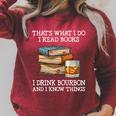 That's What i Do i Read Books i Drink Bourbon Raglan Sleeve Sweatshirt Heather Dust