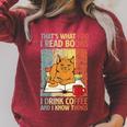 That's What I Do Read Books I Drink Coffee And I Know Things Raglan Sleeve Sweatshirt Heather Dust