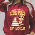 Thats What I Do I Read Books I Drink Coffee Lovers Raglan Sleeve Sweatshirt Heather Dust