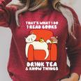 That's What I Do I Read Books Drink Tea And Know Things Raglan Sleeve Sweatshirt Heather Dust That's What I Do I Read Books Drink Tea And Know Things Raglan Sleeve Sweatshirt Heather Dust