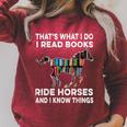 That's What I Do I Read Books And Ride Horses & Know Things Raglan Sleeve Sweatshirt Heather Dust That's What I Do I Read Books And Ride Horses & Know Things Raglan Sleeve Sweatshirt Heather Dust