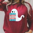 Threadless Grey Sky Chai Trans Book Pride Ghost Graphic Raglan Sleeve Sweatshirt Heather Dust