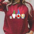 Three Gnomes School Books Pencil Apple Student Teacher For Men Women Girls Kids Raglan Sleeve Sweatshirt Heather Dust