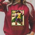 The Three Musketeers Alexandre Dumas Vintage Book Cover Raglan Sleeve Sweatshirt Heather Dust