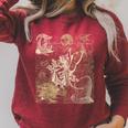 'The Times Of War Love And Fairies' Vintage Fairytale Book Raglan Sleeve Sweatshirt Heather Dust