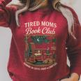 Tired Moms Book Club Coffee Chaos And Chapters Raglan Sleeve Sweatshirt Heather Dust
