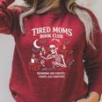 Tired Moms Book Club Coffee Chaos Chapters Reading Raglan Sleeve Sweatshirt Heather Dust
