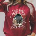 Tired Moms Book Club Coffee Mama Mommy Mother's Day Mom Life Raglan Sleeve Sweatshirt Heather Dust