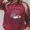 Tired Moms Book Club Reading Mom Coffee Mama Mothers Raglan Sleeve Sweatshirt Heather Dust