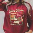 Tired Moms Book Club Retro Reading Lover Moms Raglan Sleeve Sweatshirt Heather Dust