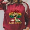 History Inspiring Future Fist Tree Book Roots Raglan Sleeve Sweatshirt Heather Dust
