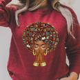 History Month Afro Book Lover Women Girls Librarian Raglan Sleeve Sweatshirt Heather Dust