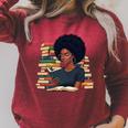 History Month Afro Women Girls Book Lover Librarian Premium Tri-Blend Raglan Sleeve Sweatshirt Heather Dust