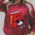 Trendy Graphic Math Book Gamer Homework Break Raglan Sleeve Sweatshirt Heather Dust