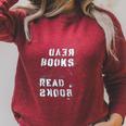 Trendy Read Books Stencil Spray Paint Raglan Sleeve Sweatshirt Heather Dust