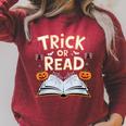 Trick Or Read Reading Book Halloween Pun Raglan Sleeve Sweatshirt Heather Dust Trick Or Read Reading Book Halloween Pun Raglan Sleeve Sweatshirt Heather Dust