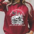 Unapologetically Anti Social Book Club Raglan Sleeve Sweatshirt Heather Dust