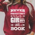Never Underestimate A Girl With A Book Feminist Reader Raglan Sleeve Sweatshirt Heather Dust Never Underestimate A Girl With A Book Feminist Reader Raglan Sleeve Sweatshirt Heather Dust