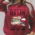 Never Underestimate An Old Lady Who Loves Books And Wine Raglan Sleeve Sweatshirt Heather Dust Never Underestimate An Old Lady Who Loves Books And Wine Raglan Sleeve Sweatshirt Heather Dust