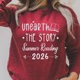 Unearth A Story 2026 Summer Reading Raglan Sleeve Sweatshirt Heather Dust