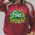 Unearth a Story Library Summer Reading 2026 Dinosaur Book Raglan Sleeve Sweatshirt Heather Dust