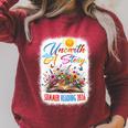 Unearth A Story Reading Book Flowers Summer Reading 2026 Raglan Sleeve Sweatshirt Heather Dust