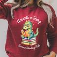 Unearth a Story Summer Reading 2026 Book Lovers Fun Raglan Sleeve Sweatshirt Heather Dust Unearth a Story Summer Reading 2026 Book Lovers Fun Raglan Sleeve Sweatshirt Heather Dust