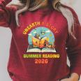 Unearth a Story Summer Reading 2026 Librarian Book Library Raglan Sleeve Sweatshirt Heather Dust Unearth a Story Summer Reading 2026 Librarian Book Library Raglan Sleeve Sweatshirt Heather Dust