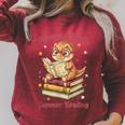 Unearth a Story Summer Reading T-Rex Book Lover Raglan Sleeve Sweatshirt Heather Dust Unearth a Story Summer Reading T-Rex Book Lover Raglan Sleeve Sweatshirt Heather Dust