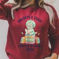 Unearth a Story Triceratops Dinosaur Reading Books Cute Dino Raglan Sleeve Sweatshirt Heather Dust Unearth a Story Triceratops Dinosaur Reading Books Cute Dino Raglan Sleeve Sweatshirt Heather Dust