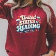 United States Of Reading Patriotic Book Lover Premium Tri-Blend Raglan Sleeve Sweatshirt Heather Dust United States Of Reading Patriotic Book Lover Premium Tri-Blend Raglan Sleeve Sweatshirt Heather Dust
