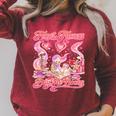 Valentines XOXO Book Lover Forgets Flowers Buys Me Books Raglan Sleeve Sweatshirt Heather Dust