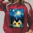 Van Gogh Starry Night Ghost Book Reading Camping Halloween Raglan Sleeve Sweatshirt Heather Dust Van Gogh Starry Night Ghost Book Reading Camping Halloween Raglan Sleeve Sweatshirt Heather Dust