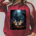 Vintage Boo Halloween Camping Reading Teacher Books Ghost Raglan Sleeve Sweatshirt Heather Dust