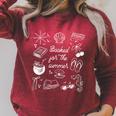 Vintage Booked For Summer Beach Reading Library Book Lover Raglan Sleeve Sweatshirt Heather Dust