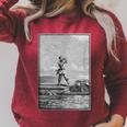 Vintage Captain Nemo Book Illustration 1871 Raglan Sleeve Sweatshirt Heather Dust